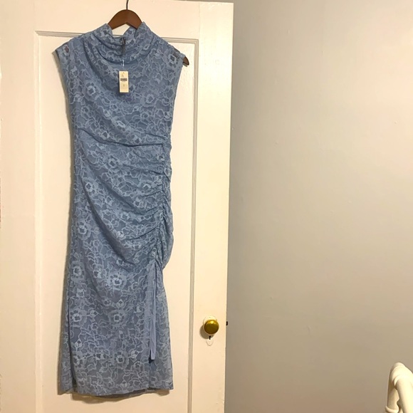 ✨ Anthropologie The Maya Ruched Cowl-Neck Dress Sz S - Picture 5 of 8